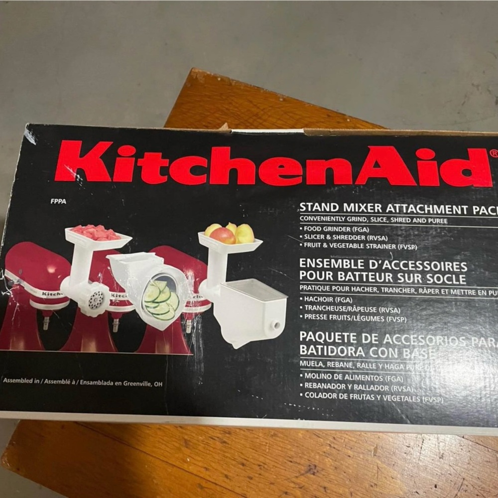 Kitchenaid multiple attachment bundles.